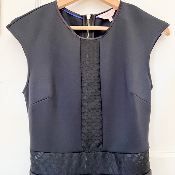Ted Baker Black Mini Dress Size 1 - Picture 4 of 4